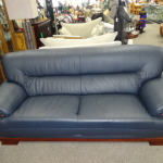 Blue Leather Sofa